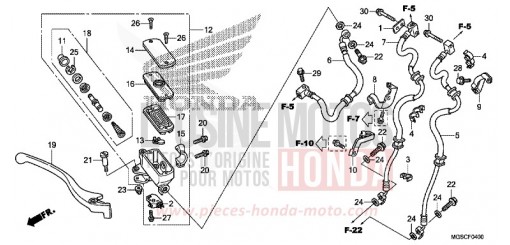 MAITRE-CYLINDRE FREIN AV. NC700DD de 2013